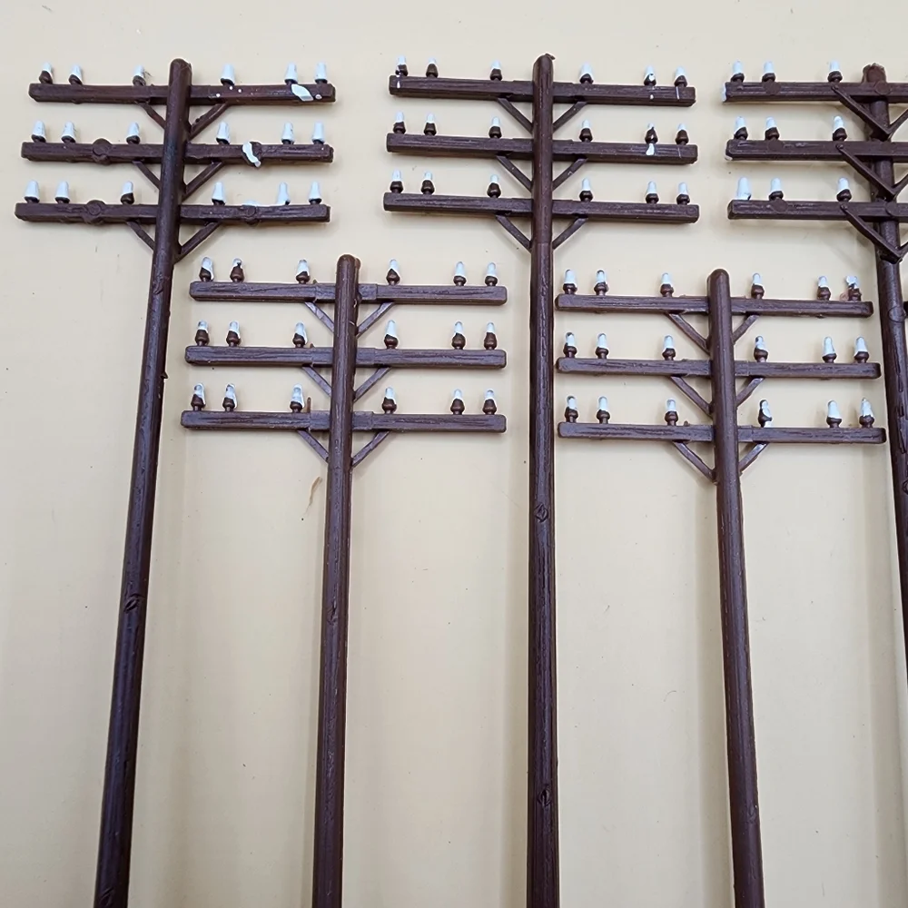 Bachmann HO Scale Train Accessories Lot 10 Telephone Poles 4